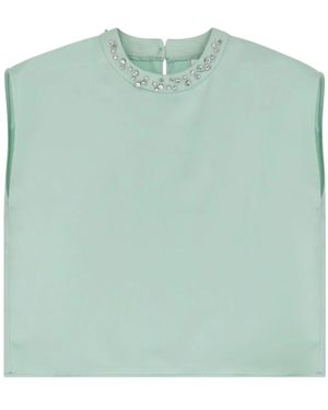 Imperial Sleeveless Tops - Green