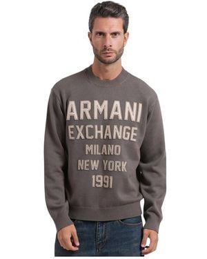 ARMANI EXCHANGE Rundhals-Pullover - Schwarz