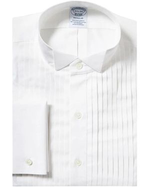 Brooks Brothers Regular Fit Supima Cotton Formal Dress Shirt With Wing Collar - White