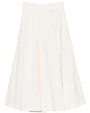 White Sand Midi Skirts - Blanco