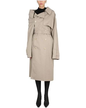 Balenciaga Oversized Gewatteerde Pufferjas Met Capuchon - Naturel