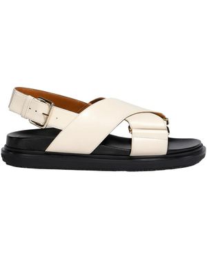 Marni Sandali in pelle intrecciata - Marrone