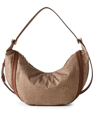 Borbonese Vielseitige medium hobo tasche - Braun