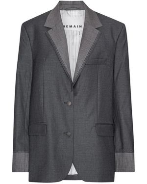 REMAIN Birger Christensen Kleur Geblokkeerde Blazer - Grijs