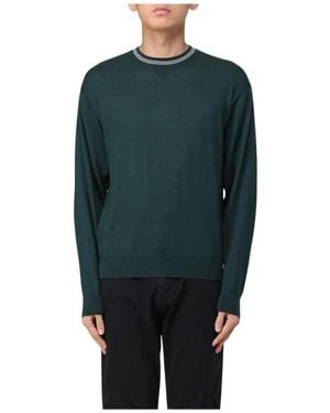 Emporio Armani Merinowolle Pullover Mit Rundhalsausschnitt - Grün