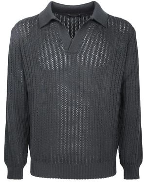 Dell'Oglio V-Neck Knitwear - Grey