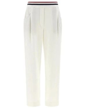 Brunello Cucinelli Broeken ,Katoen Rechte Broek - Wit