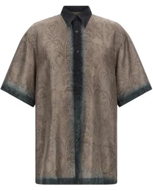 Dries Van Noten Short Sleeve Shirts - Grey