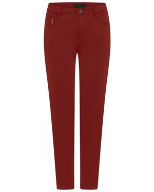 Cro Broeken ,Rood ,Katoen Winter Rood Suzanne Broek Met Rits Detail