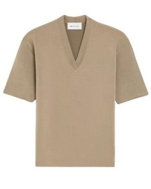 Ami Paris V-Neck Knitwear - Neutro