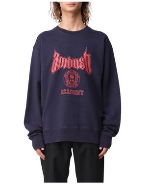 Ambush Crest Grauer Sweatshirt Herren Stilvoll - Blau