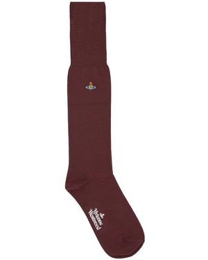 Vivienne Westwood Ondergoed ,Rood ,Wol Orb Kniekousen