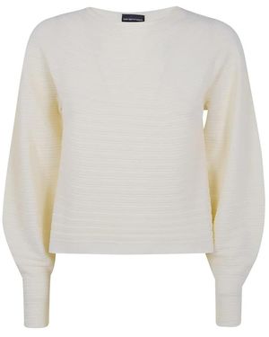Emporio Armani Round-Neck Knitwear - Blanco