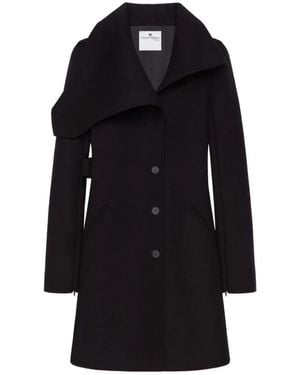 Courreges Single-Breasted Coats - Nero