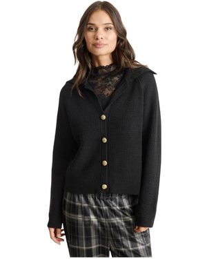 iN FRONT Brenda Strickjacke - Schwarz