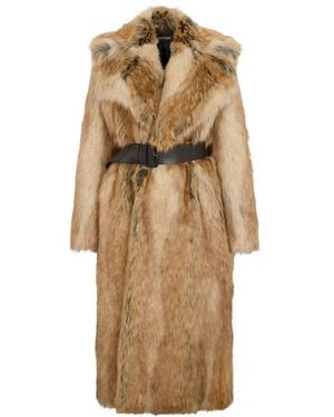 Roberto Cavalli Faux Fur Coat - Naturel