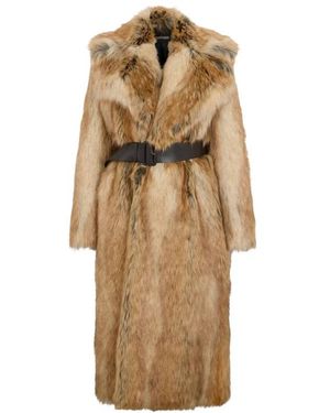Roberto Cavalli Faux Fur Coat - Naturel