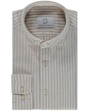 Born with Appetite Avenue Li-Co Ws Stripe Shirt Ls - Grijs