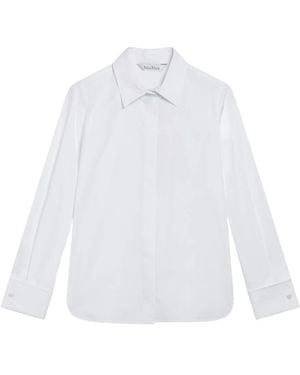 Max Mara Knut Cotton Logo Shirt - Weiß