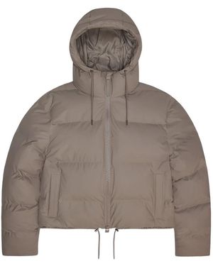Rains Jassen ,Bruin ,Waterdichte Winterjas - Grijs