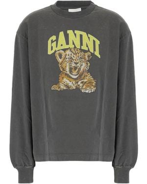 Ganni Long Sleeve Tops - Gris
