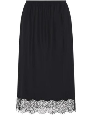 Carven Rokken ,Zwart ,Katoen Pull-On Lingerie Rok