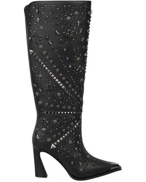 Alma En Pena. Cowboy & Biker Boots - Black