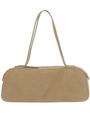 KHAITE Schultertasche Aus Wildleder Oben Reißverschluss - Natur