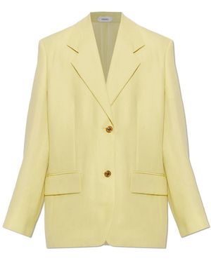 Versace Woll-Leinen-Blazer - Gelb