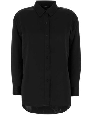 Ralph Lauren Overhemden ,Zwart ,Satijn Satijnen Blouse