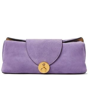 Versace Tassen ,Paars ,Leer Vivian Suede Clutch