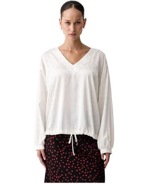 Joseph Ribkoff Overhemden ,Wit ,Polyester Cocoon-Top Met Trekkoord