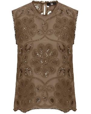 Riani Sleeveless Tops - Brown