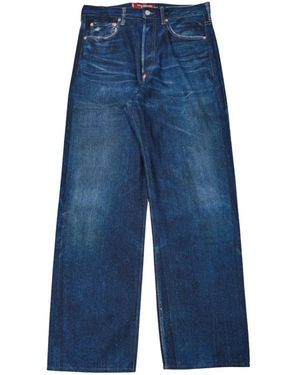 Junya Watanabe Adjustable Wide Jeans - Blauw