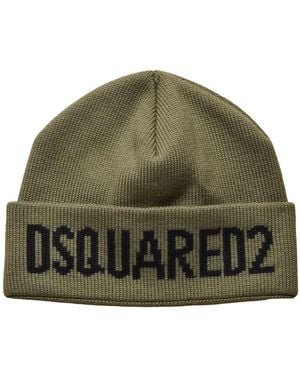 DSquared² Accessoires ,Groen ,Wol Cuffia