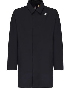 K-Way Single-Breasted Coats - Blue