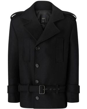 Pinko Tornado Double-Breasted Coat - Zwart