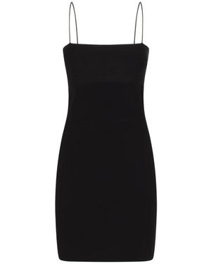 Alexander Wang Schwarzes Logo Jacquard Mini Slip Kleid