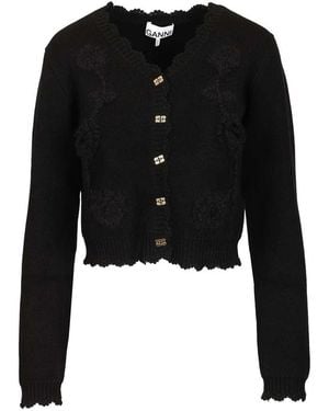 Ganni Cardigans - Black