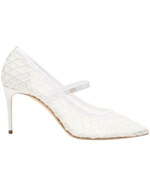Casadei Schoenen ,Wit ,Leer Julia Sfinos Pump