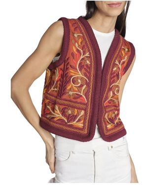 Antik Batik Suna Gilet - Rot