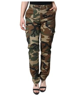 Dolce & Gabbana Camouflage Cargo Trousers - Green