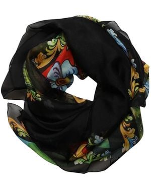 Dolce & Gabbana Seiden-Foulard Mit Landschaftsdruck - Schwarz
