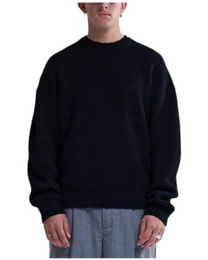 New Amsterdam Surf Association Truien & Vesten ,Zwart ,Katoen Big Logo Crewneck - Blauw