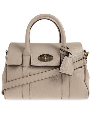 Mulberry Tassen ,Grijs ,Leer Bayswater Satchel Tas - Naturel