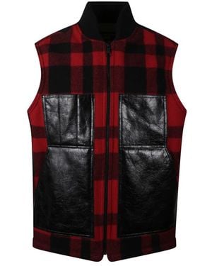 Junya Watanabe Mackinaw Paneled Gilet - Red