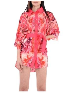 FK Shirt Dresses - Rosso