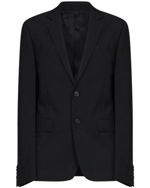 Fendi Jassen ,Zwart ,Wol Kid Mohair Blazer