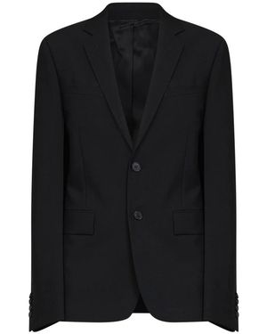 Fendi Jassen ,Zwart ,Wol Kid Mohair Blazer