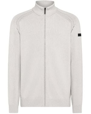 Rrd Strickjacke Aus Glattstrick - Weiß